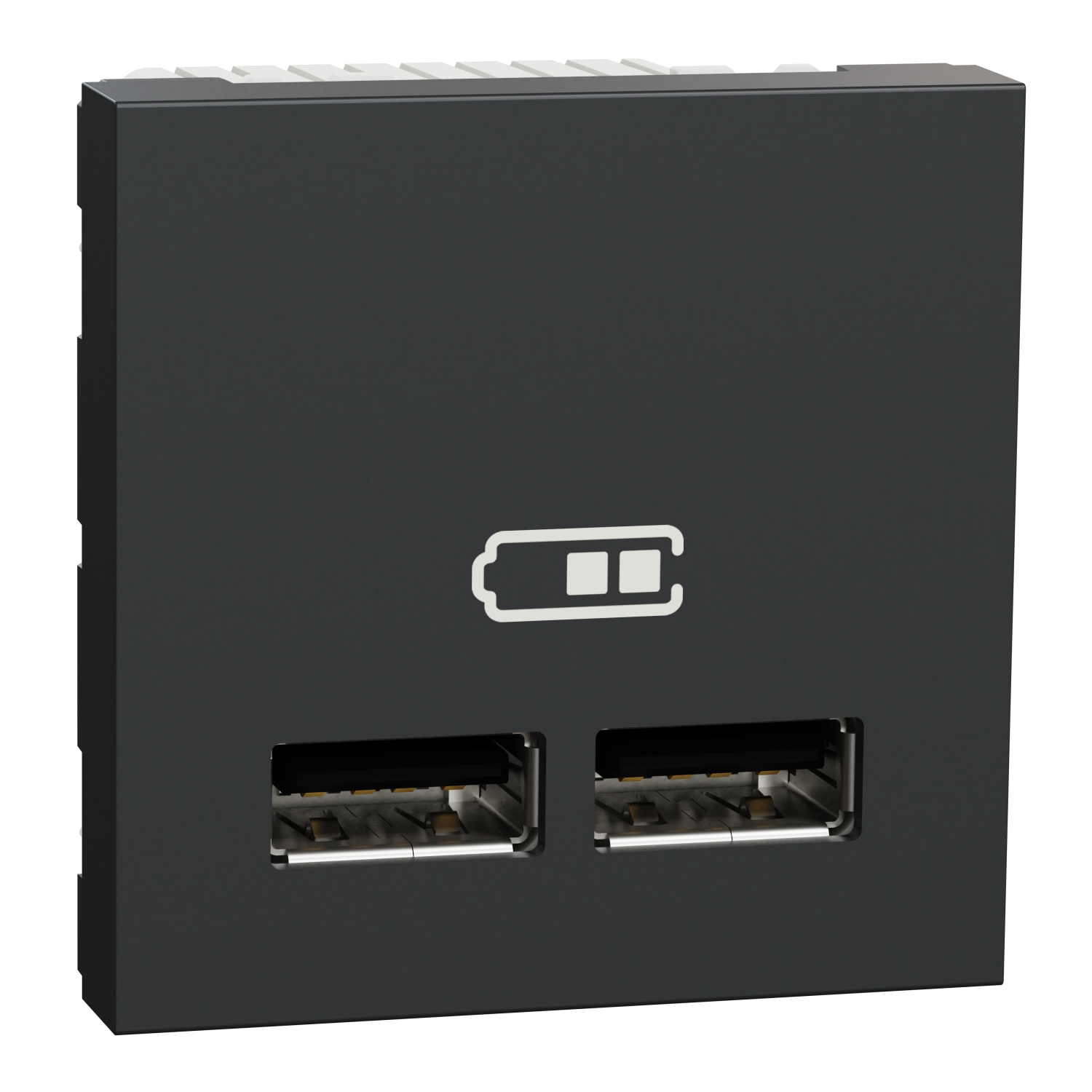 Двойно USB зарядно тип А, 2M антрацит - SCHNEIDER ELECTRIC New Unica NU341854