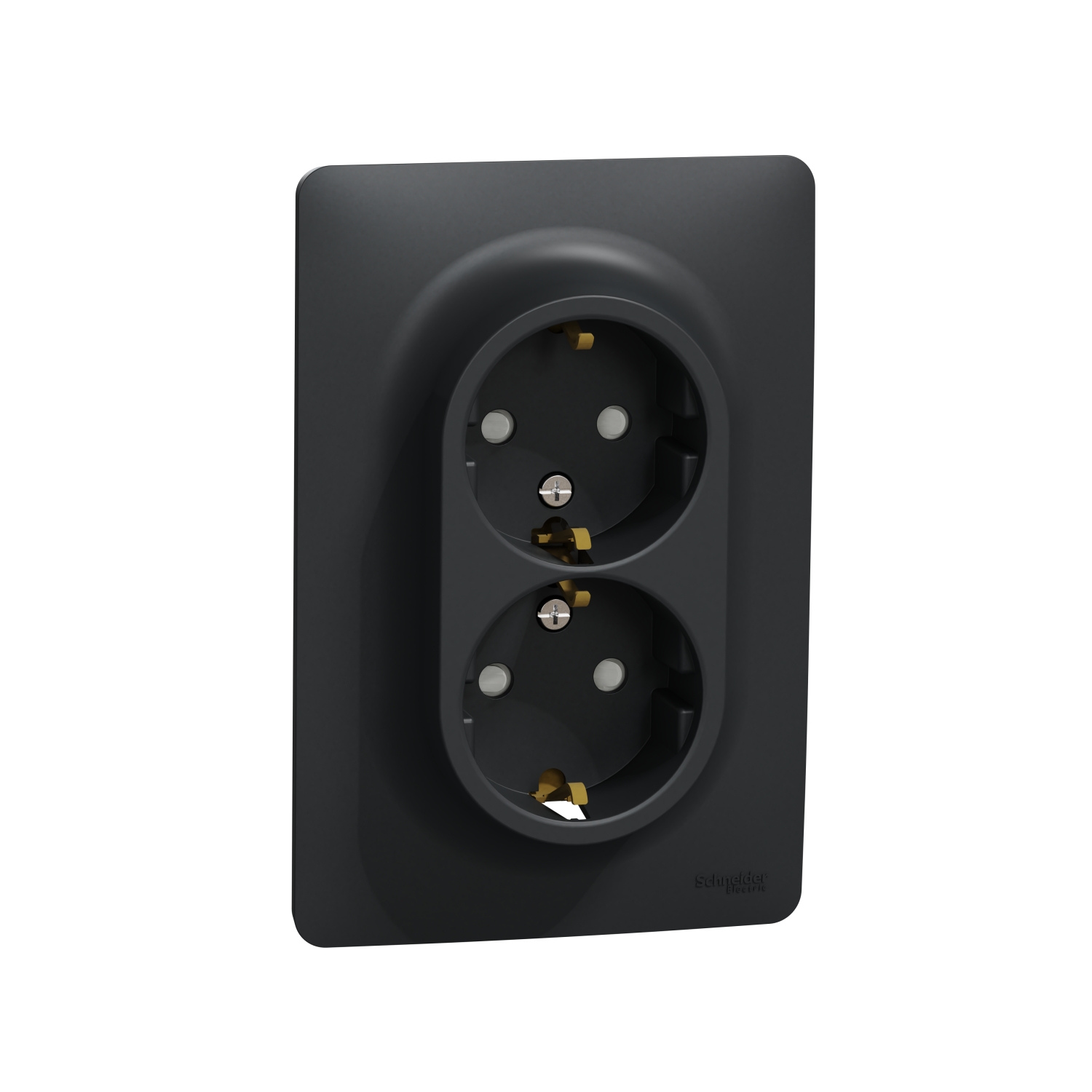 Двоен контакт, шуко, 2P+E, 16A, антрацит - SCHNEIDER ELECTRIC New Unica NU206754