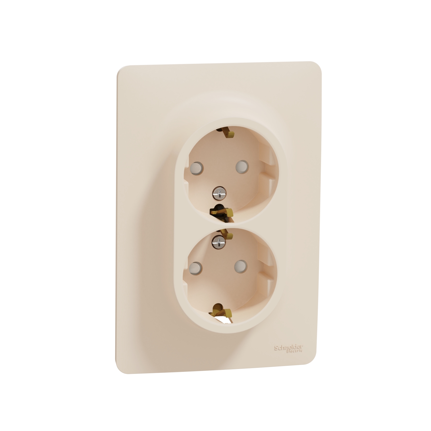 Двоен контакт, шуко, 2P+E, 16A, сл. кост - SCHNEIDER ELECTRIC New Unica NU206744