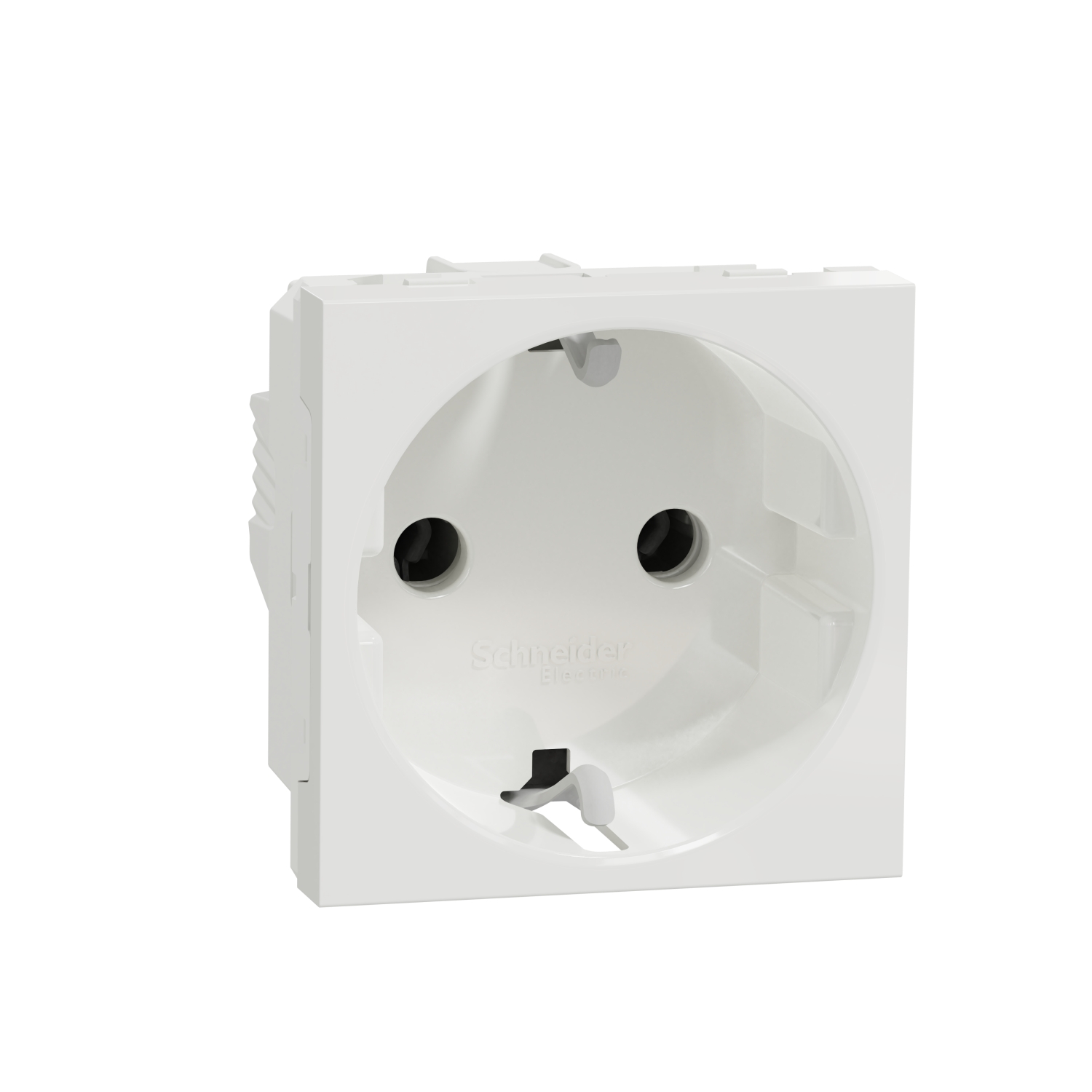 Контакт шуко без детска защита 2P+E, 16A, 2M, бял - SCHNEIDER ELECTRIC New Unica NU303618
