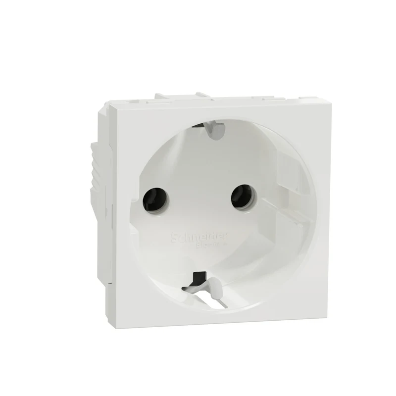 Контакт шуко без детска защита 2P+E, 16A, 2M, бял - SCHNEIDER ELECTRIC New Unica NU303618