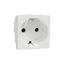 Контакт шуко без детска защита 2P+E, 16A, 2M, бял - SCHNEIDER ELECTRIC New Unica NU303618