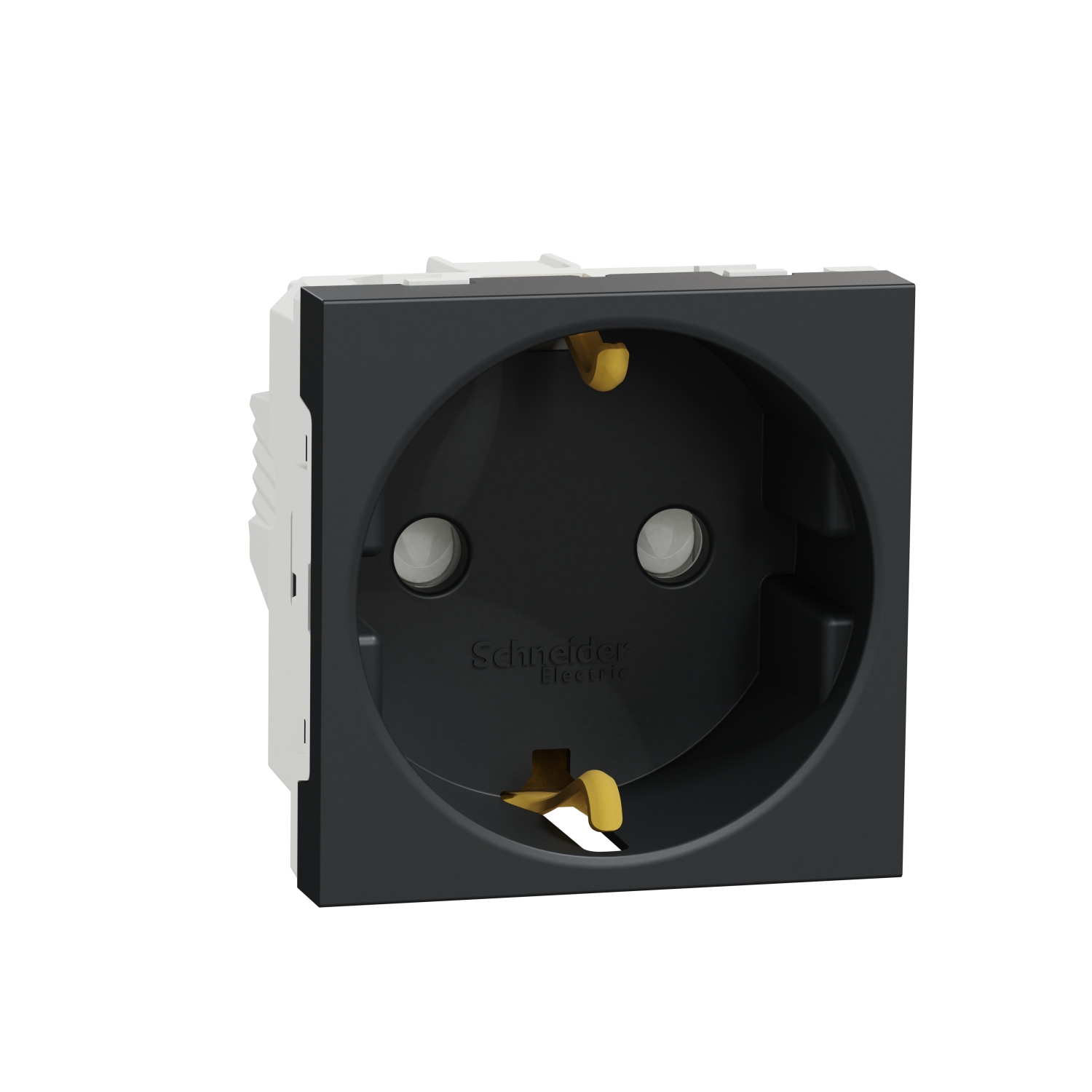 Контакт шуко с детска защита 2P+E, 16A, 2M, антрацит - SCHNEIDER ELECTRIC New Unica NU303754