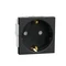Контакт шуко с детска защита 2P+E, 16A, 2M, антрацит - SCHNEIDER ELECTRIC New Unica NU303754