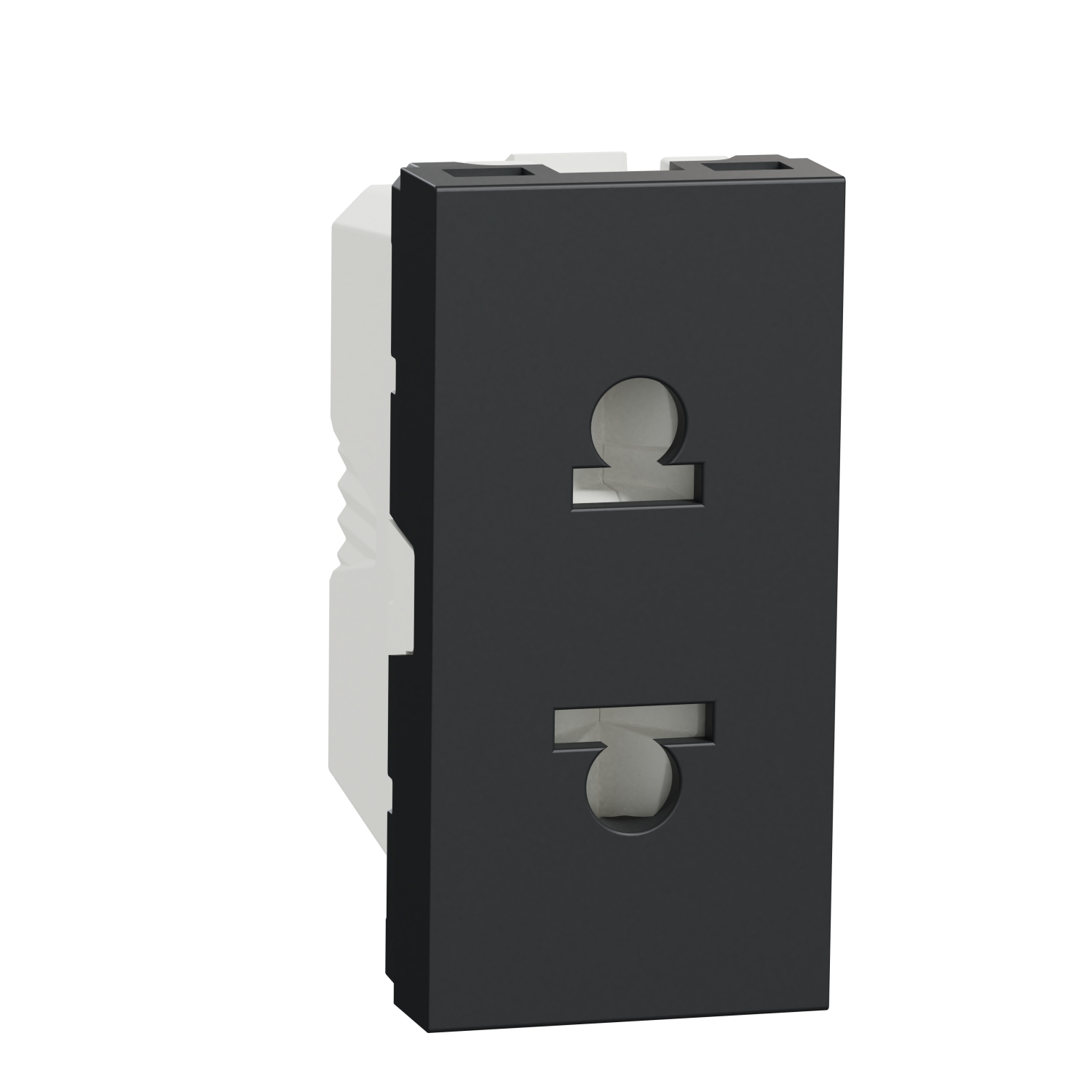 Контакт евроамерикански стандарт с детска защита 2P+E, 16A, 1M, антрацит - SCHNEIDER ELECTRIC New Unica NU302154
