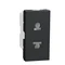 Контакт евроамерикански стандарт с детска защита 2P+E, 16A, 1M, антрацит - SCHNEIDER ELECTRIC New Unica NU302154