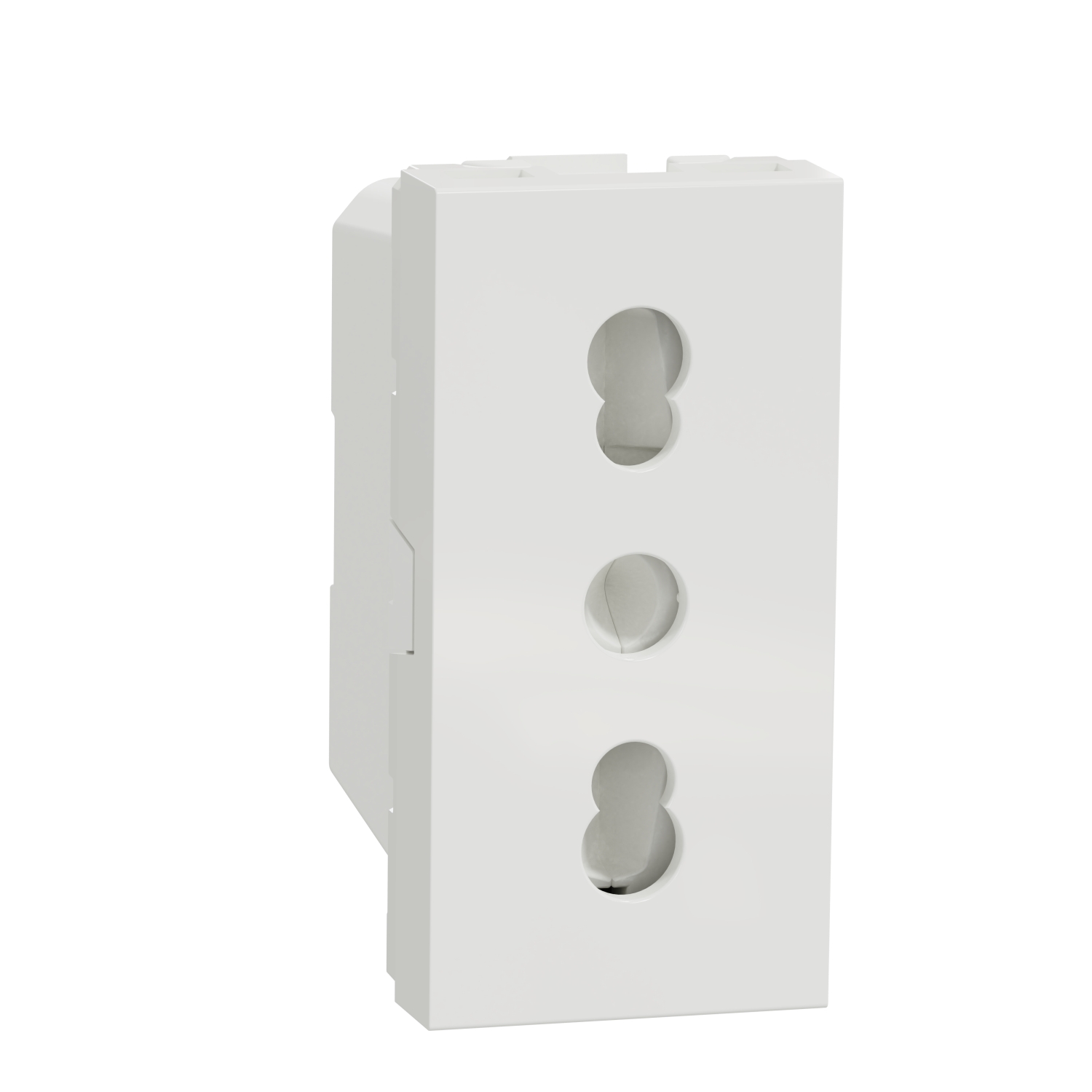 Контакт италиански стандарт с детска защита 2P+E, 16A, 1M, бял - SCHNEIDER ELECTRIC New Unica NU302318