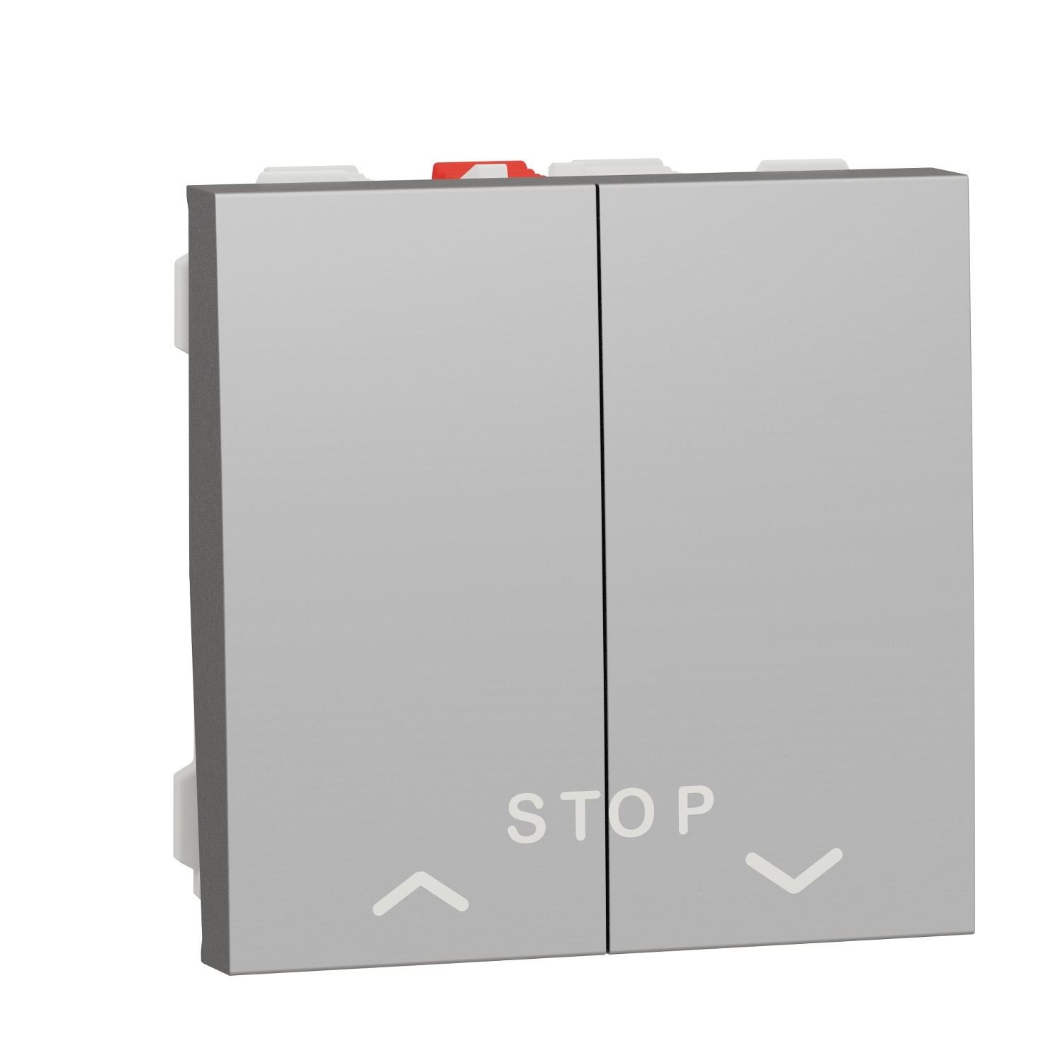 Бутон за управление на щори 10A, 2M, алуминий - SCHNEIDER ELECTRIC New Unica NU323730