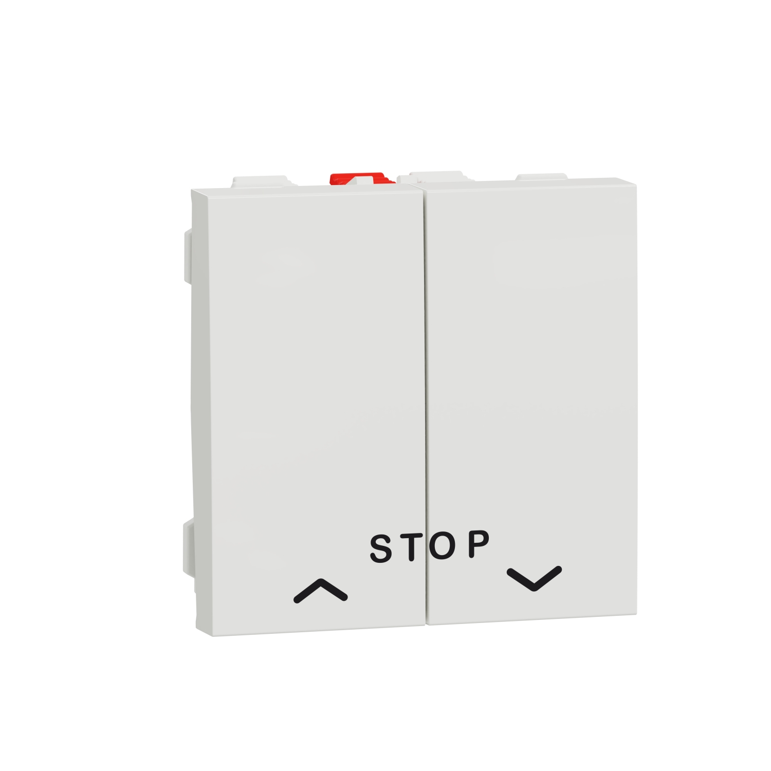 Бутон за управление на щори 10A, 2M, бял - SCHNEIDER ELECTRIC New Unica NU323718