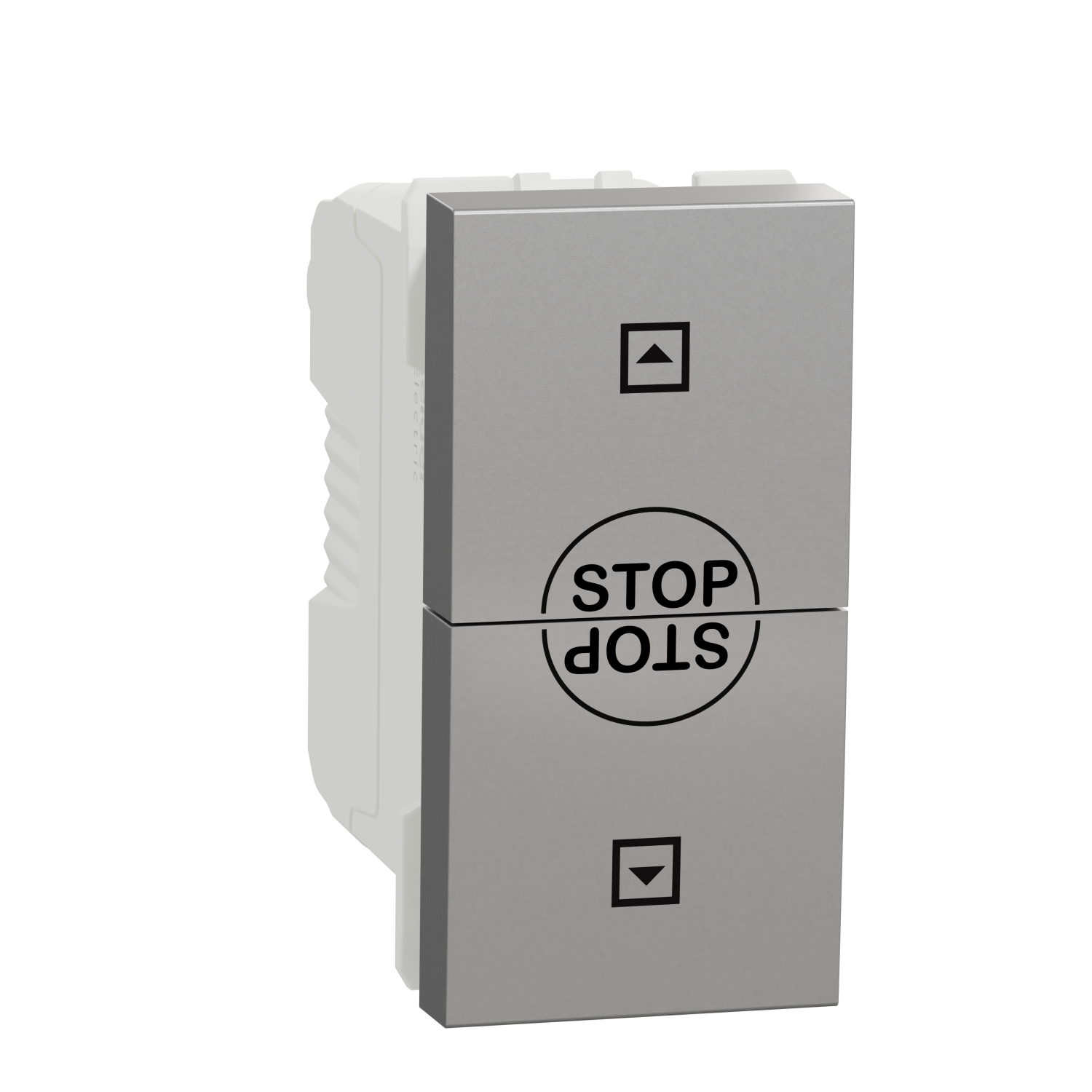 Ключ за управление на щори 10A, 1M, алуминий - SCHNEIDER ELECTRIC New Unica NU310830SC