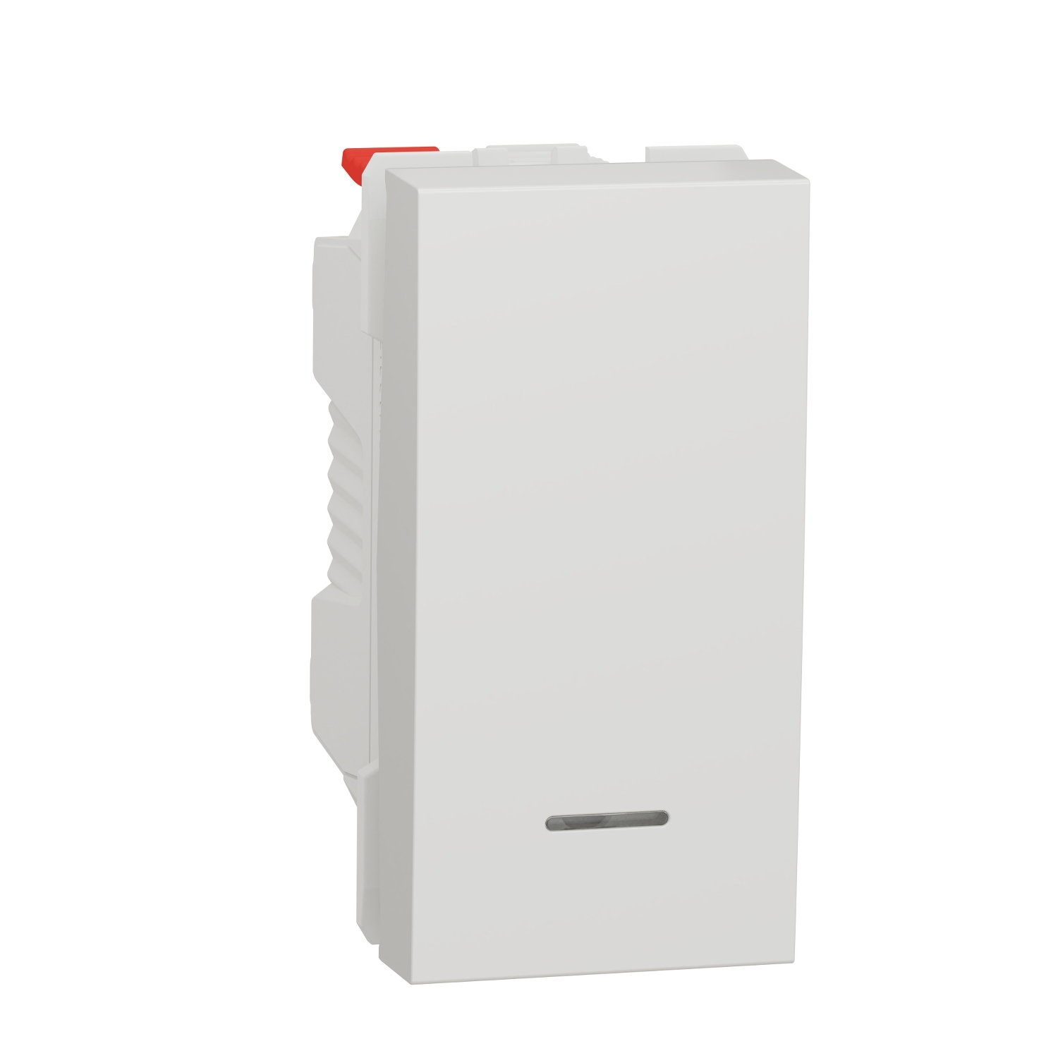 Еднополюсен бутон със светлинен индикатор 10A, 1M, бял - SCHNEIDER ELECTRIC New Unica NU310618N