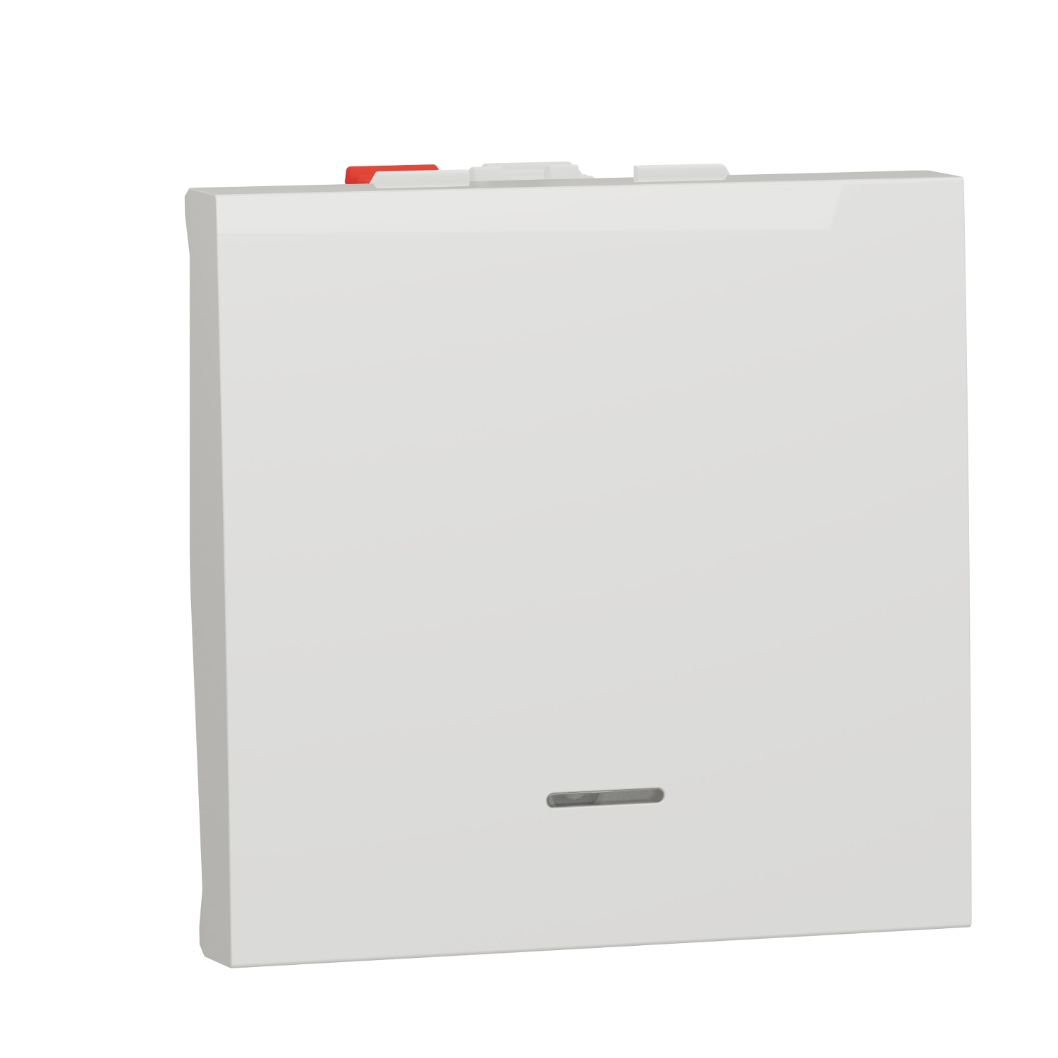 Еднополюсен бутон със светлинен индикатор, 10A, 2M, бял - SCHNEIDER ELECTRIC New Unica NU320618N