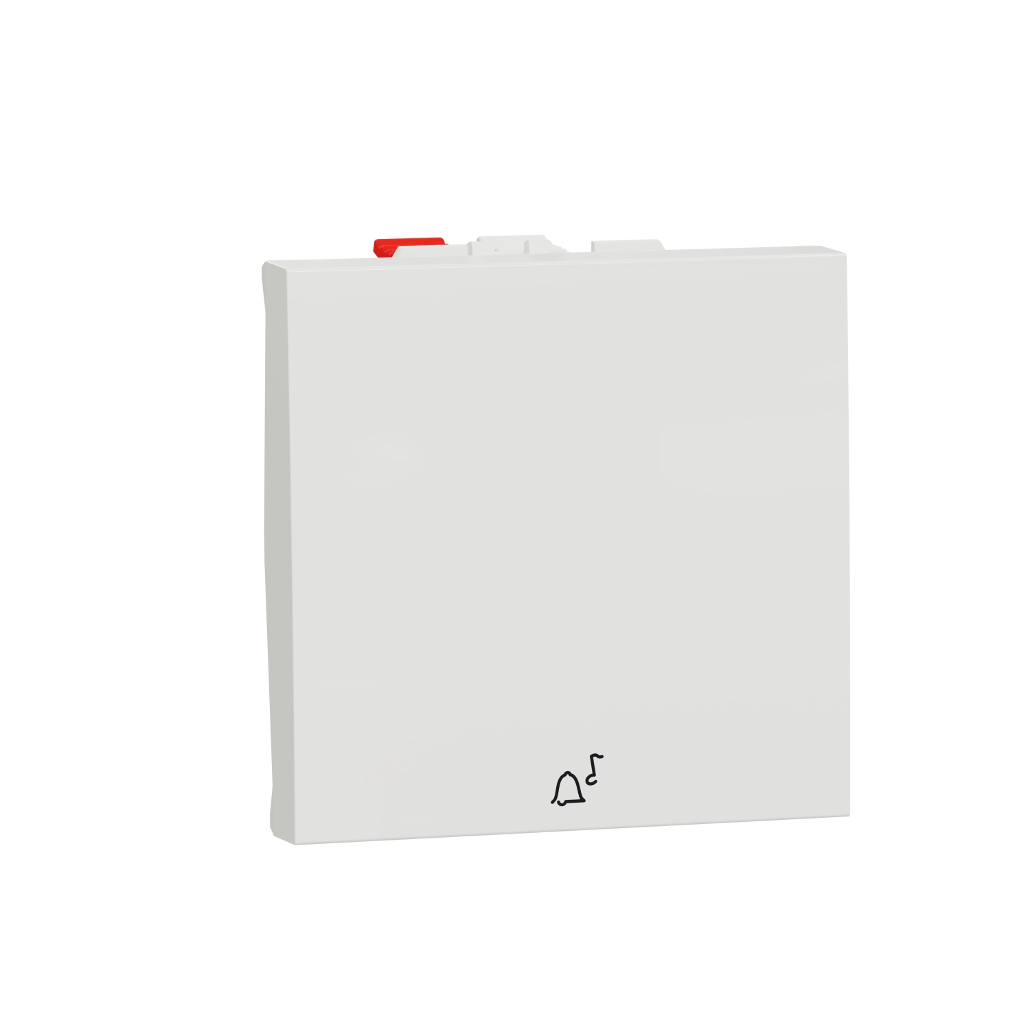 Еднополюсен бутон със символ "звънец" 10A, 2M, бял - SCHNEIDER ELECTRIC New Unica NU320618C