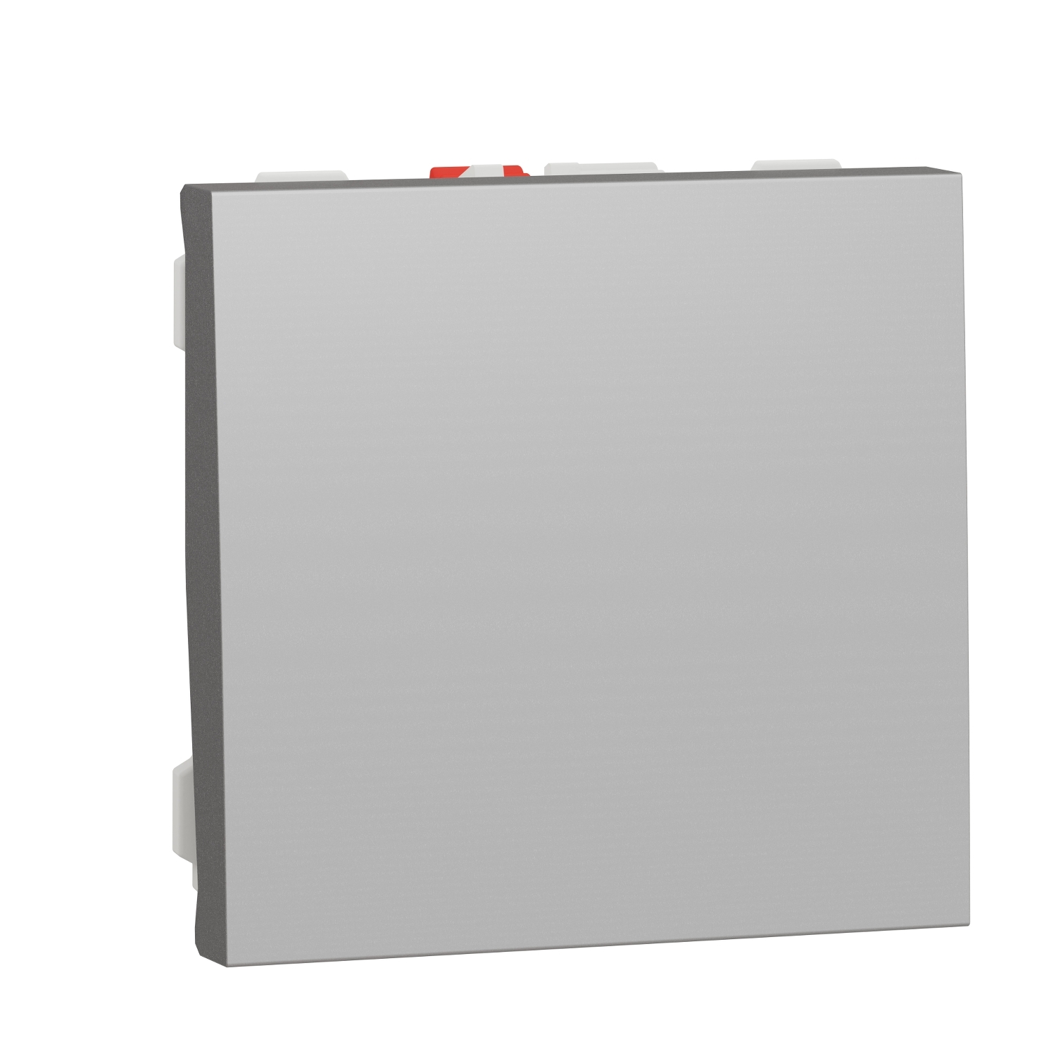 Еднополюсен бутон 10A, 2M, алуминий - SCHNEIDER ELECTRIC New Unica NU320630