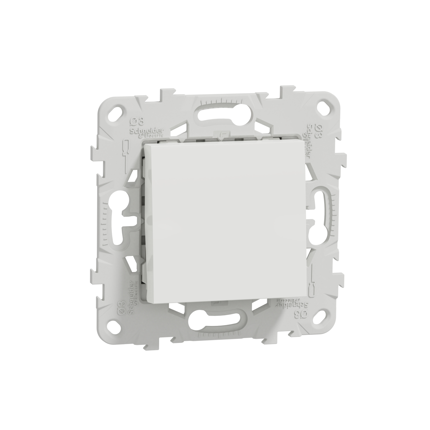 Девиаторен ключ с мотажна рамка, 2M, бял - SCHNEIDER ELECTRIC New Unica NU520318