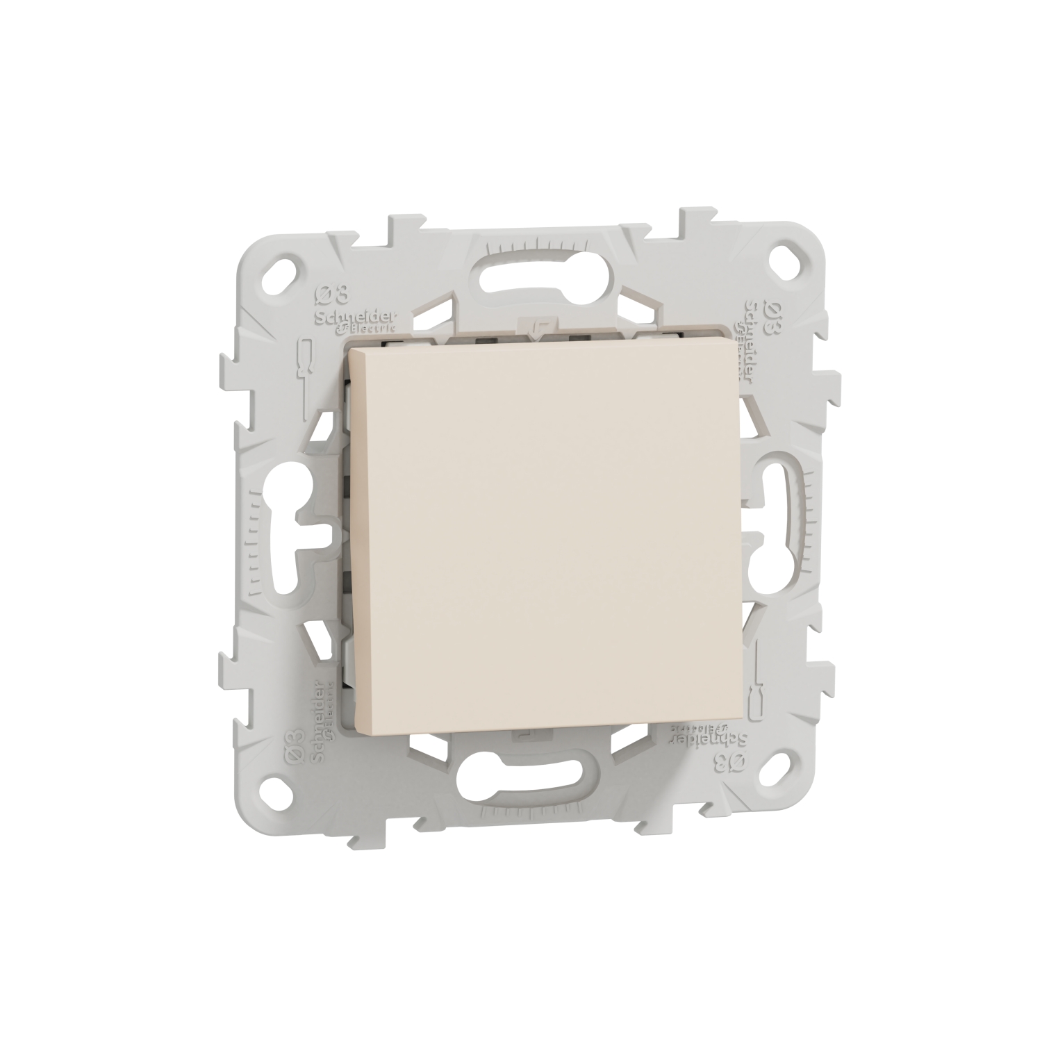 Ключ 10A, с монтажна рамка, 2M, сл.кост - SCHNEIDER ELECTRIC New Unica NU520144