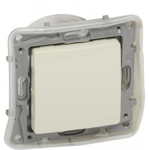 Бутон влагозащитен 6А IP44 Крем - Legrand Niloe 764615