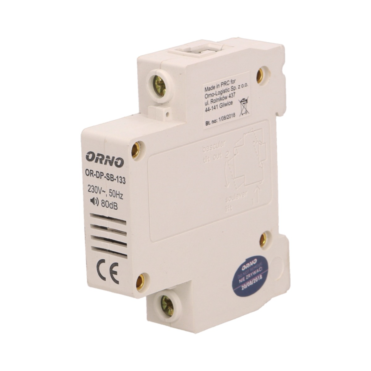 DIN ЗВЪНЕЦ 230V 80dB - ORNO Bim-Bam OR-DP-SB-133