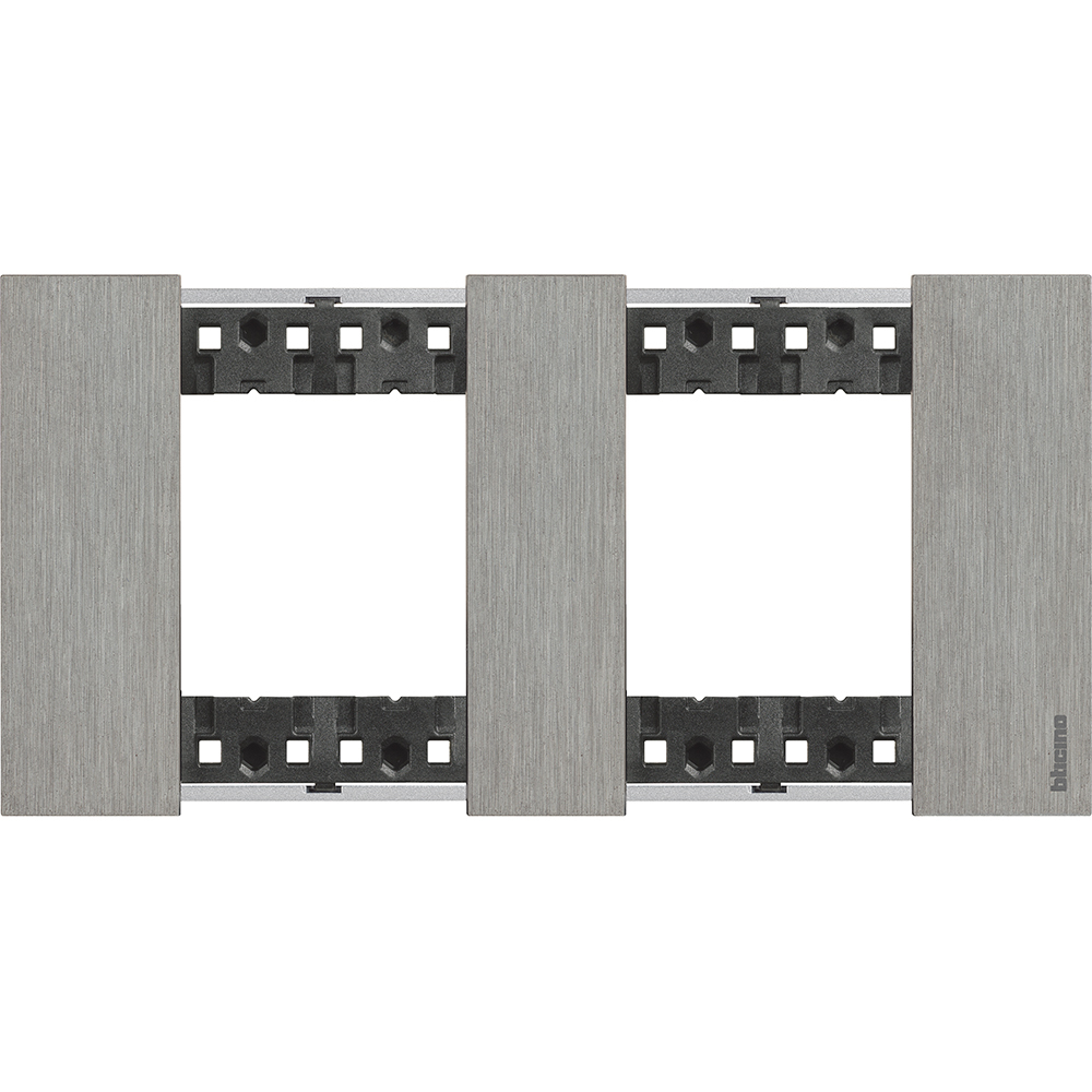 Рамка 2x2M Стомана немски стандарт - bticino Living Now KA4802M2ZG
