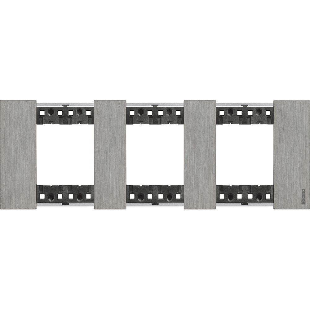 Рамка 2x2x2M Стомана немски стандарт - bticino Living Now KA4802M3ZG