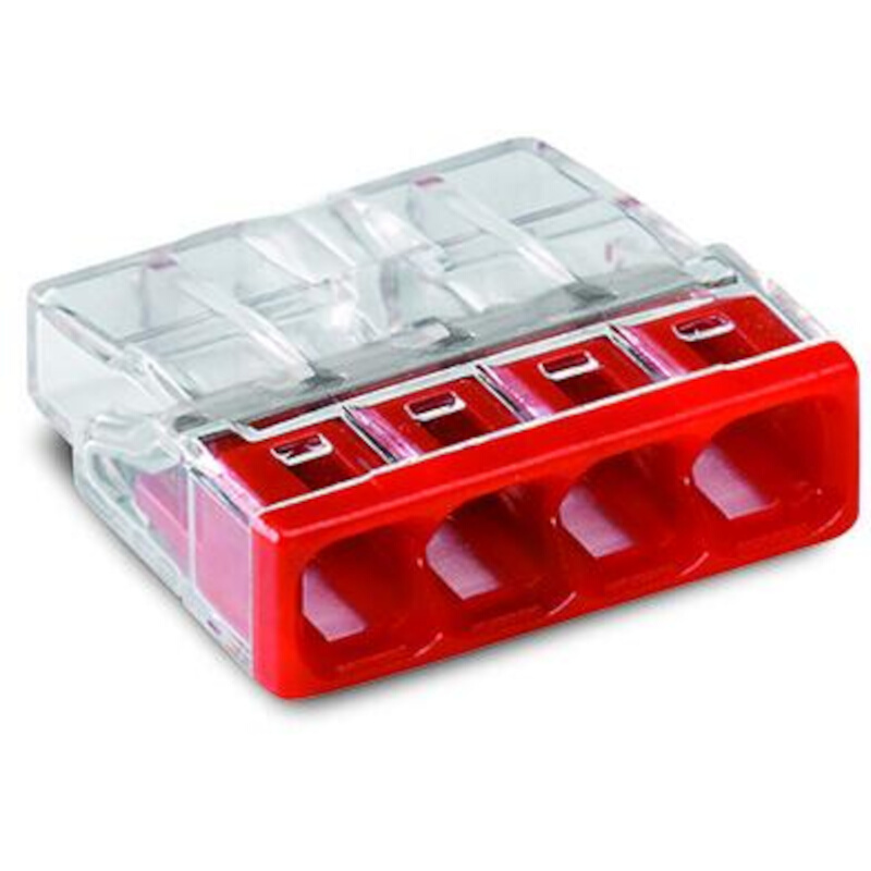 Бърза връзка Compact, за твърд проводник от 0,5 до 2,5 mm² - 4-ка - Wago Compact 2273-204