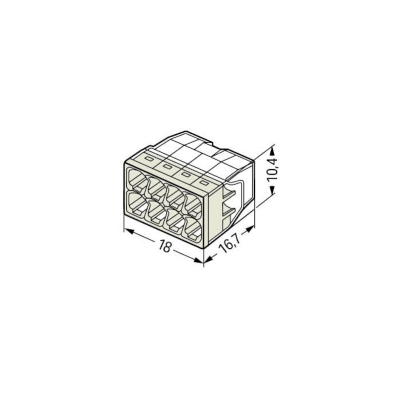Бърза връзка Compact, за твърд проводник от 0,5 до 2,5 mm² - 8-ца