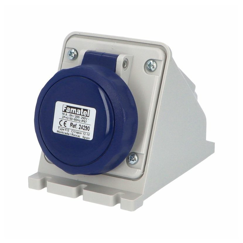 Контакт открит монтаж 2P+E 16A 230V IP67 - Famatel SpeedPRO FR24290