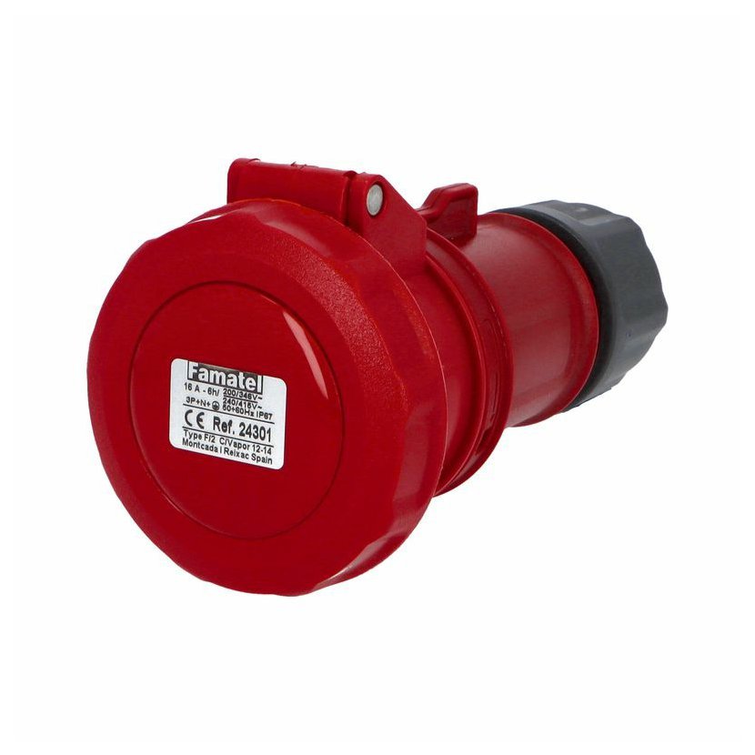 Контакт подвижен 3P+N+E 16A 400V IP67 - Famatel SpeedPRO FR24301