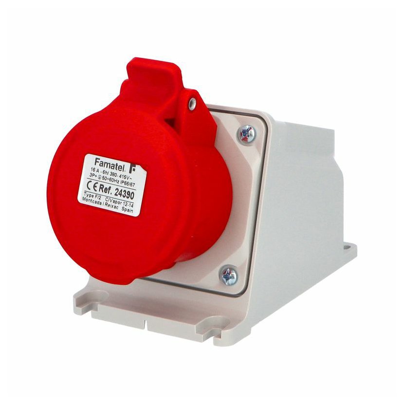 Контакт открит монтаж  3P+E 16A 400V IP67 - Famatel SpeedPRO FR24390