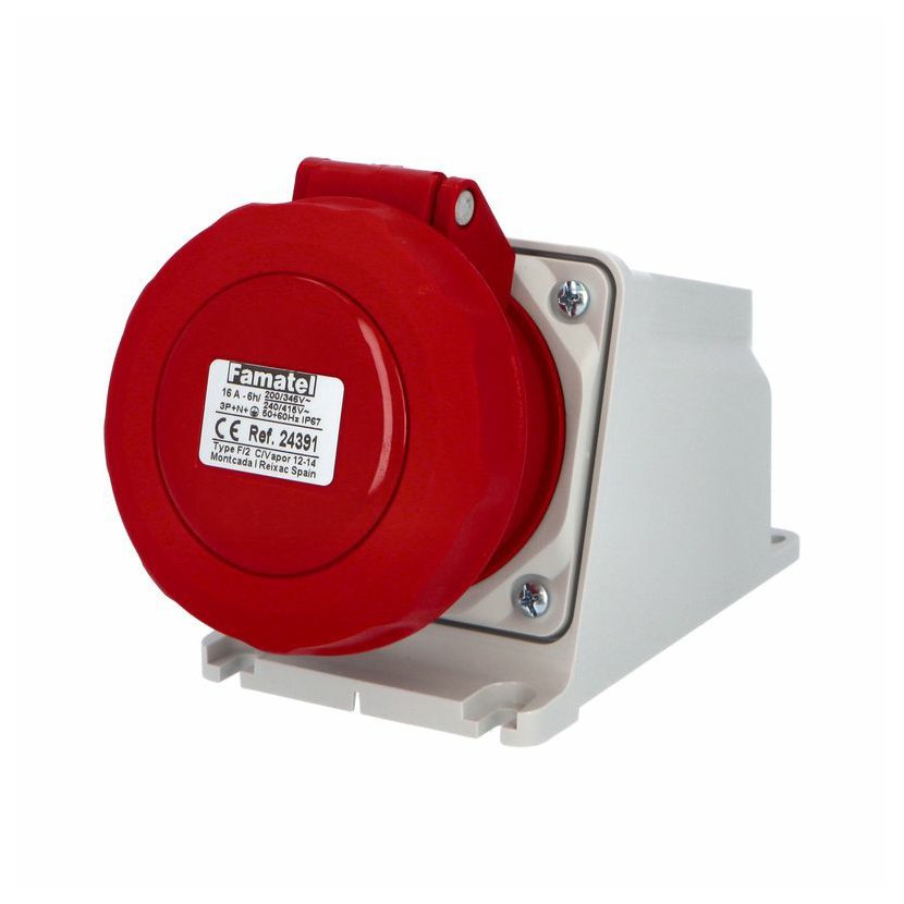 Контакт открит монтаж 3P+N+E 16A 400V IP67 - Famatel SpeedPRO FR24391