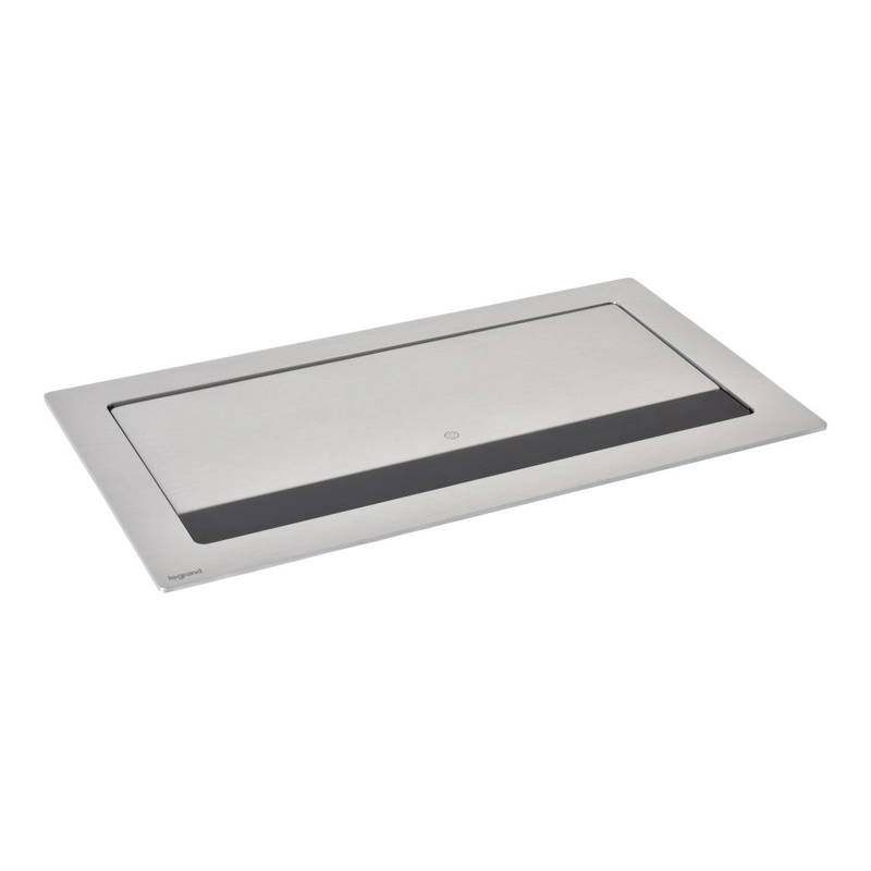 Мебелна кутия Flip-up 8 Mодула 3x 2P+E Шуко USB 15W тип A+C , с кабел 2m, цвят Метал Черен - Legrand Incara Flip-up 654854