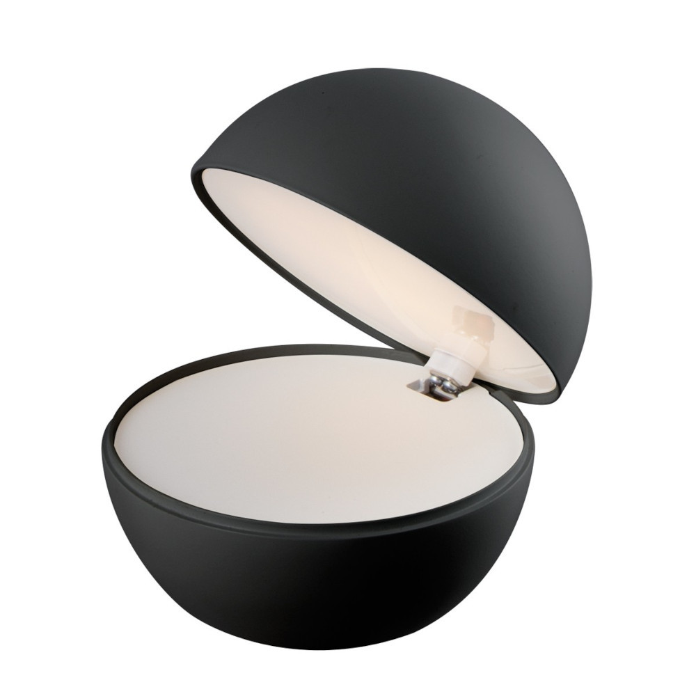 Настолна преносима и презареждаща се LED лампа, 3000K, 2.2W, 150lm, IP20, CRI>80, 2x2200mAh с литиеви батерии, ø12 x 10.8cm, цвят черен - VK LED VK/03248/B/W 61171-259694