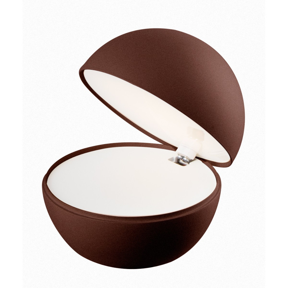 Настолна преносима и презареждаща се LED лампа, 3000K, 2.2W, 150lm, IP20, CRI>80, 2x2200mAh с литиеви батерии, ø12 x 10.8cm, цвят ръждиво-кафяво - VK LED VK/03248/RB/W 61171-262694