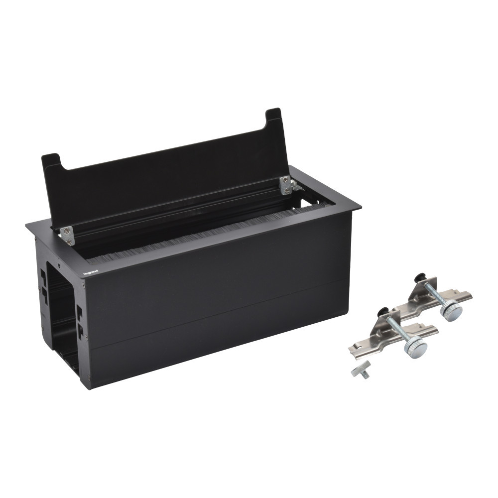 Мебелна кутия празен модул, размери 295x130mm, цвят Черен - Legrand Incara Top Access 654872
