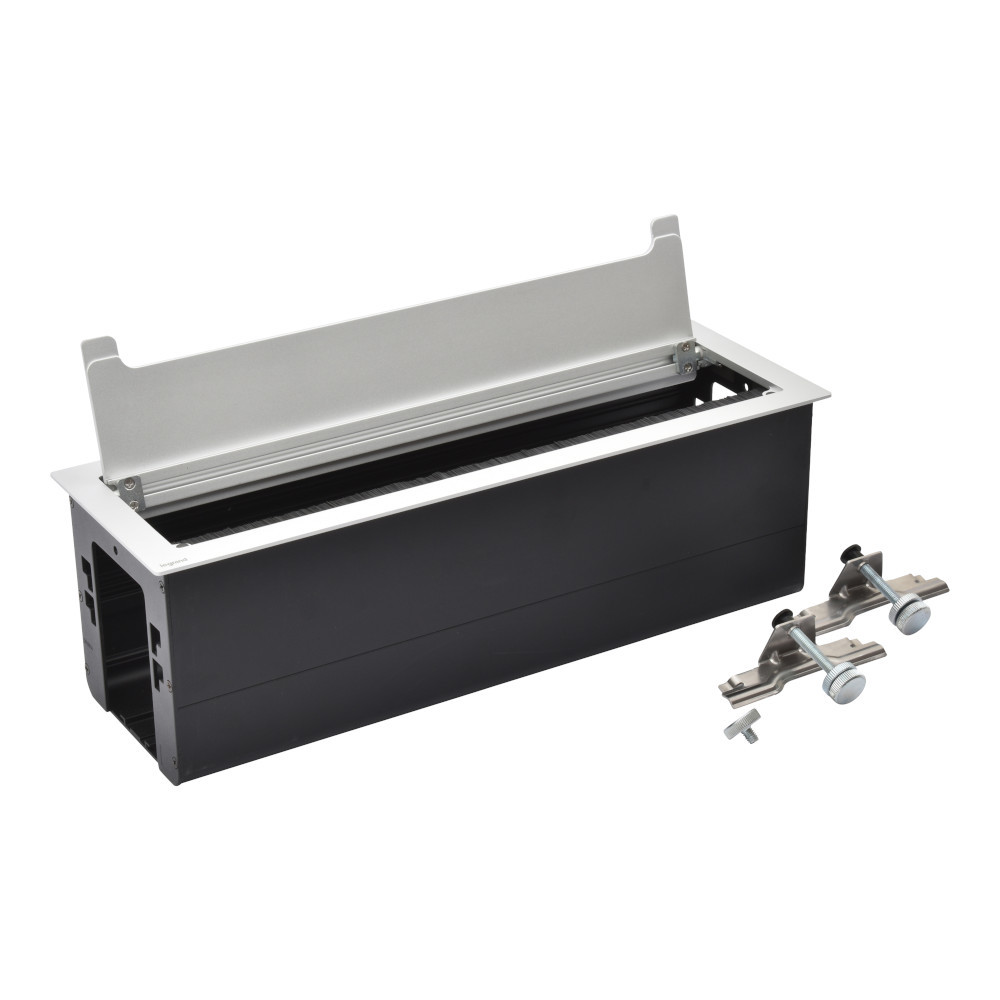 Мебелна кутия празен модул, размери 385x130mm, цвят Метал - Legrand Incara Top Access 654873