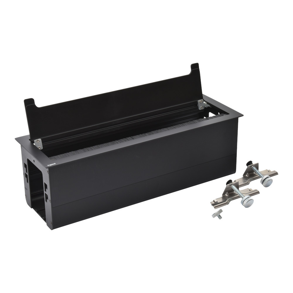 Мебелна кутия празен модул, размери 385x130mm, цвят Черен - Legrand Incara Top Access 654875