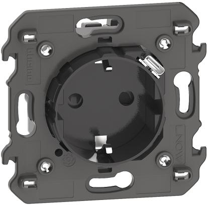 Контакт шуко 2Р+Е 16А с USB тип C 1.5A 7.5W 2M Черен - bticino Living Now KG4141USB