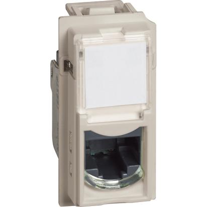 Компютърна розетка 1xRJ45 Cat. 5e UTP конектор toolless IDC 1M Крем  - bticino Living Now KM4279C5E