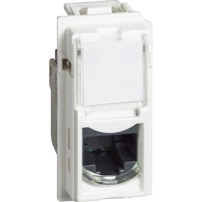 Компютърна розетка 1xRJ45 Cat. 5e UTP конектор toolless IDC 1M Бял - bticino Living Now KW4279C5E