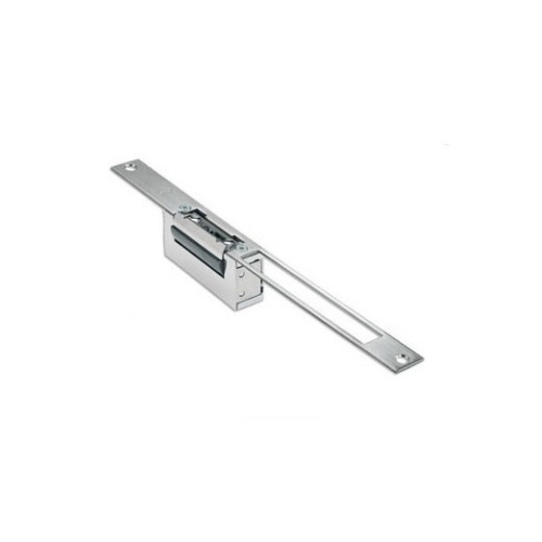 Електрически насрещник JIS с дългa челна планка сива-250х25мм, 90/20/28мм, 12VDC, FAIL SECURE - JIS 1440RF/910