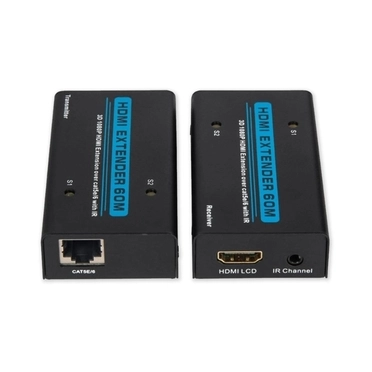 HDMI екстендер комплект, по UTP/FTP 60m, еднопосочен с IR предавател и приемник
