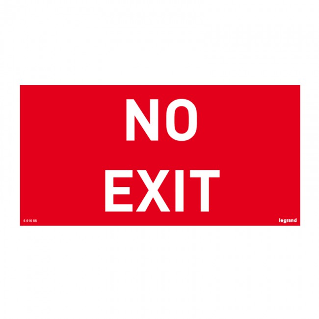 Пиктограма - символ "NO EXIT" 200x100mm - Legrand X-light 180; X-light 360 661688