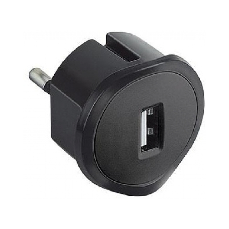 Адаптер зарядно за контакт USB тип А 1.5A 5V, черен - Legrand Be Range 50681