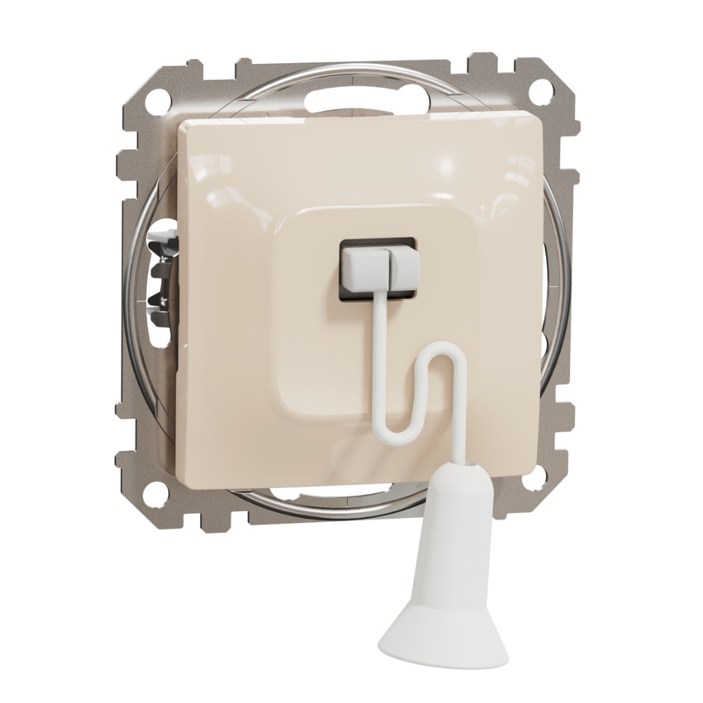 Бутон с шнур 10A Крем  - SCHNEIDER ELECTRIC Sedna Design SDD112122