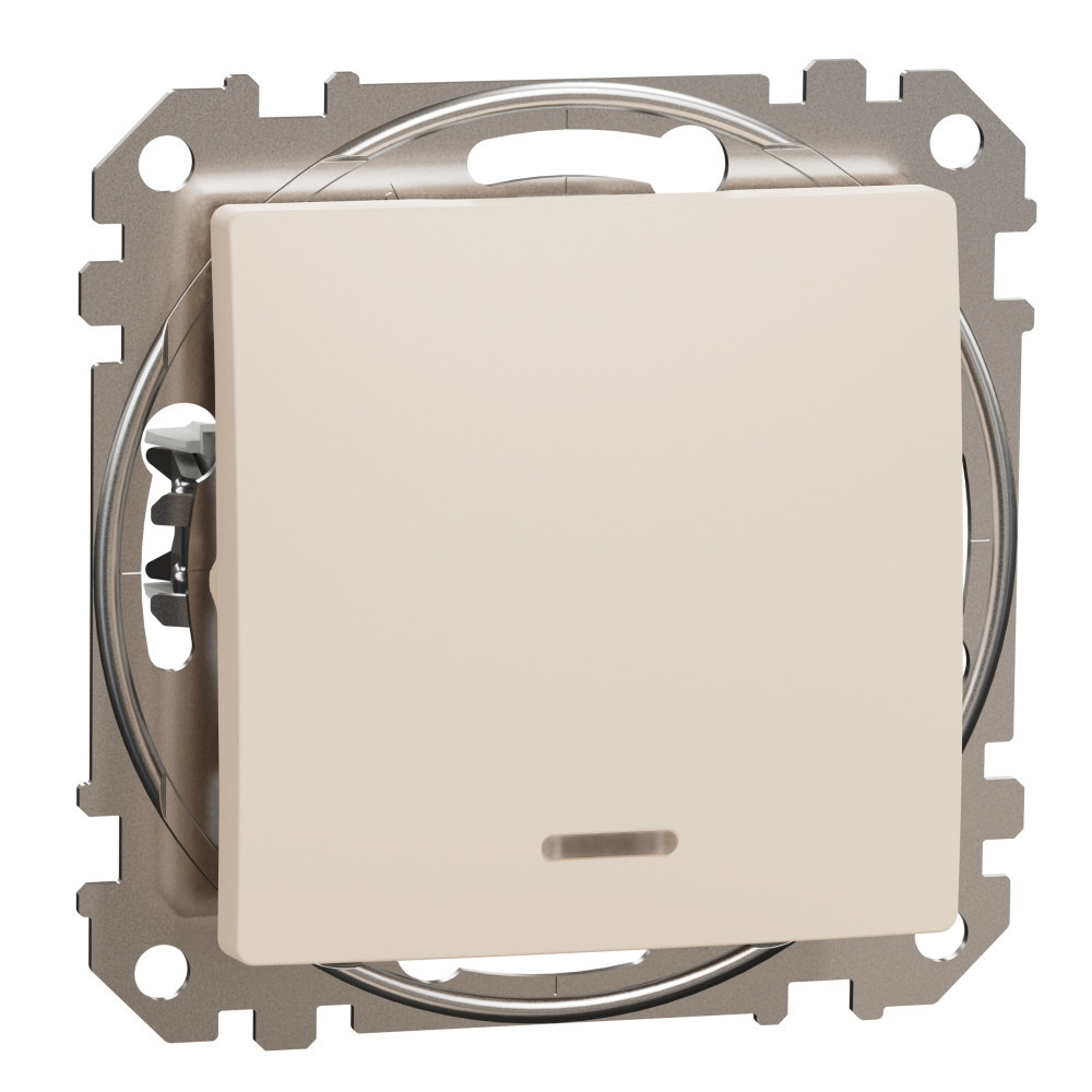 Двуполюсен ключ с индикация 16A I/O Крем  - SCHNEIDER ELECTRIC Sedna Design SDD112162N