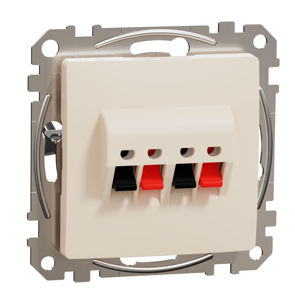 Розетка високоговорител двойна Крем  - SCHNEIDER ELECTRIC Sedna Design SDD112411