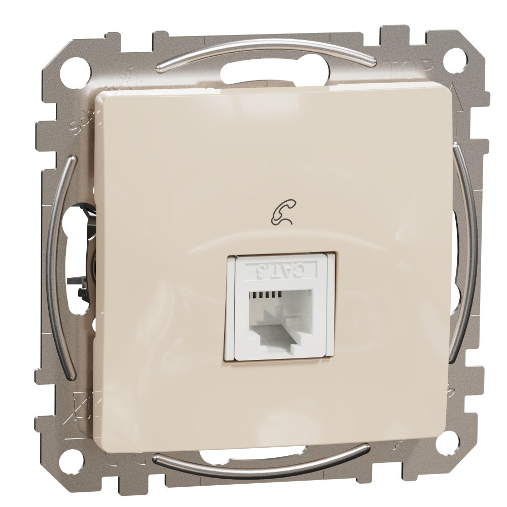 Розетка RJ11 телефонна Крем  - SCHNEIDER ELECTRIC Sedna Design SDD112491
