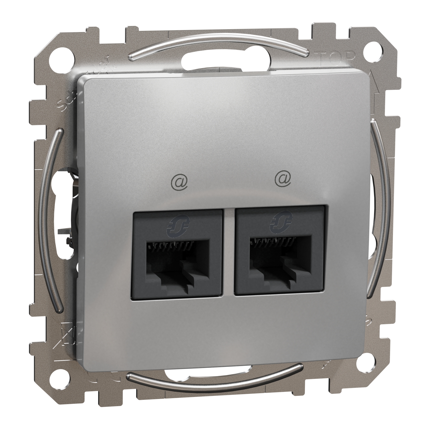 Розетка 2x RJ45 UTP cat.6 Алуминий  - SCHNEIDER ELECTRIC Sedna Design SDD113462