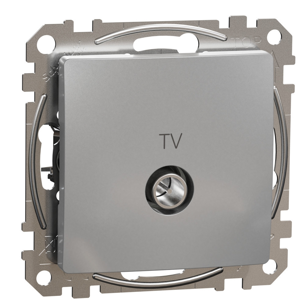 TV Розетка преходна 7dB Алуминий  - SCHNEIDER ELECTRIC Sedna Design SDD113474