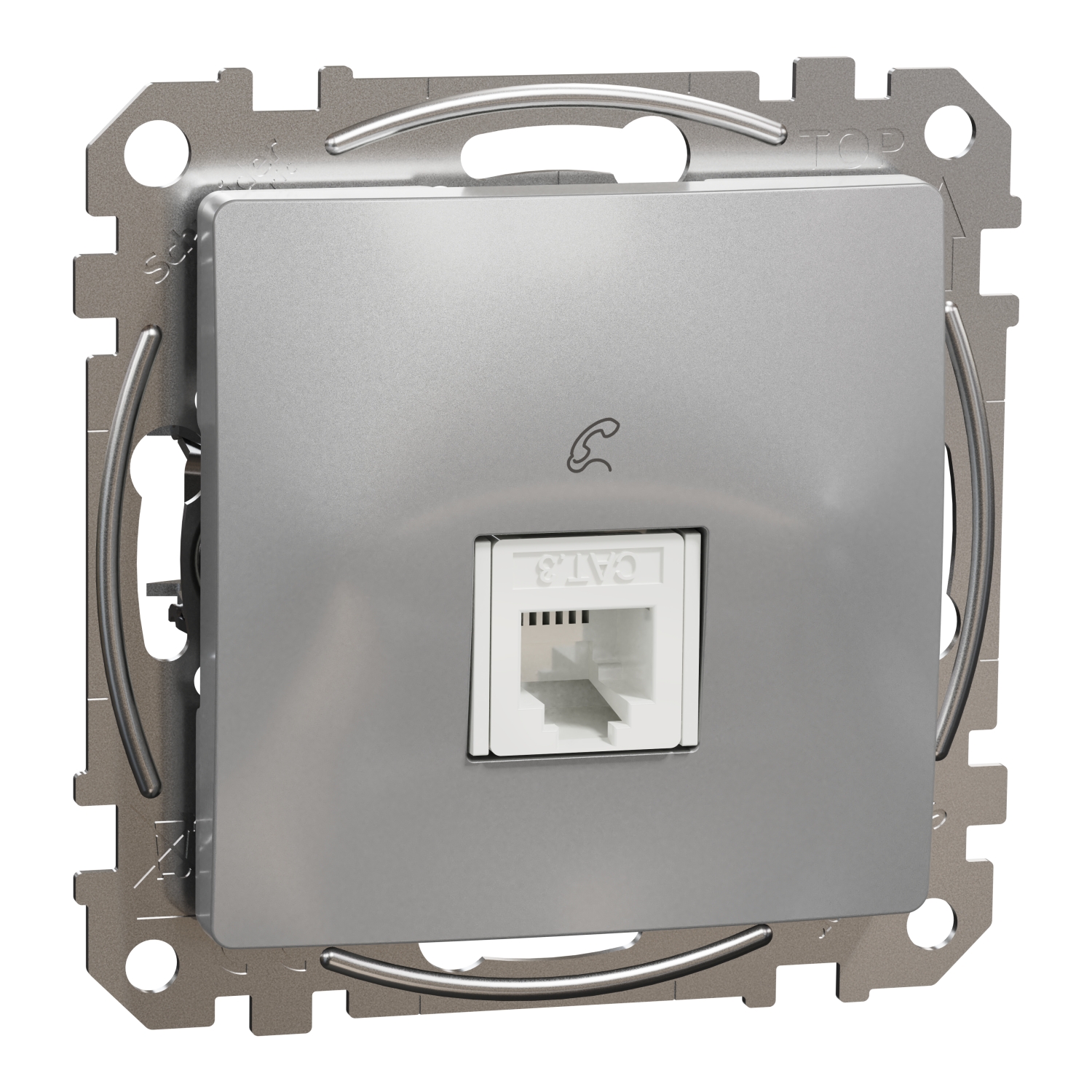 Розетка RJ11 телефонна Алуминий  - SCHNEIDER ELECTRIC Sedna Design SDD113491